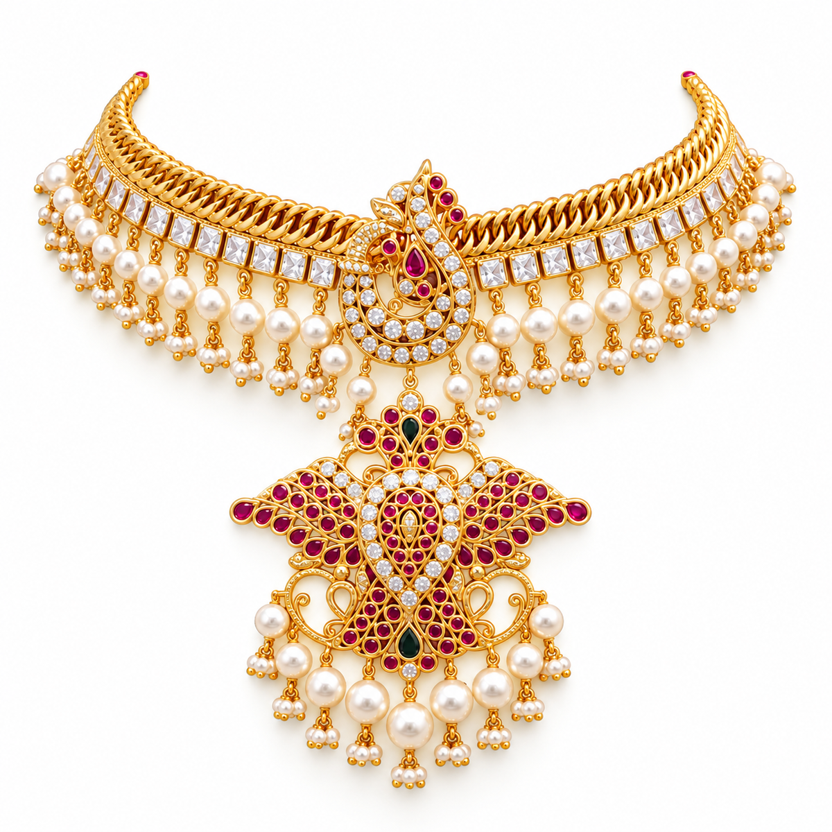 Eshira 22KT Gold Antique Necklace