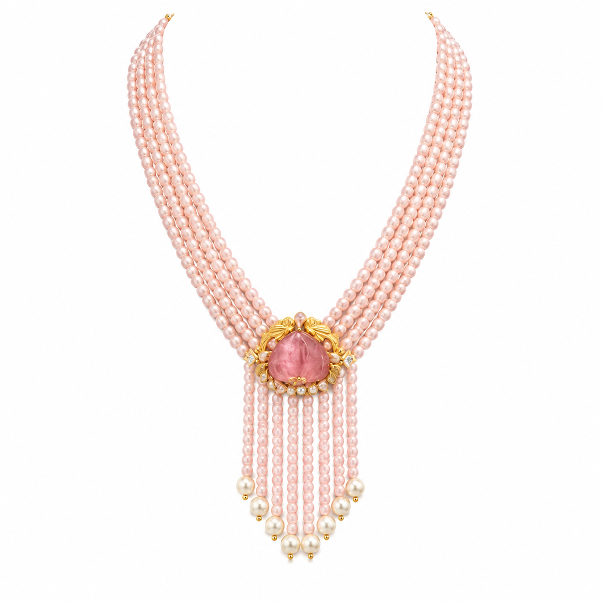 Juhi 22KT Gold Beaded Necklace