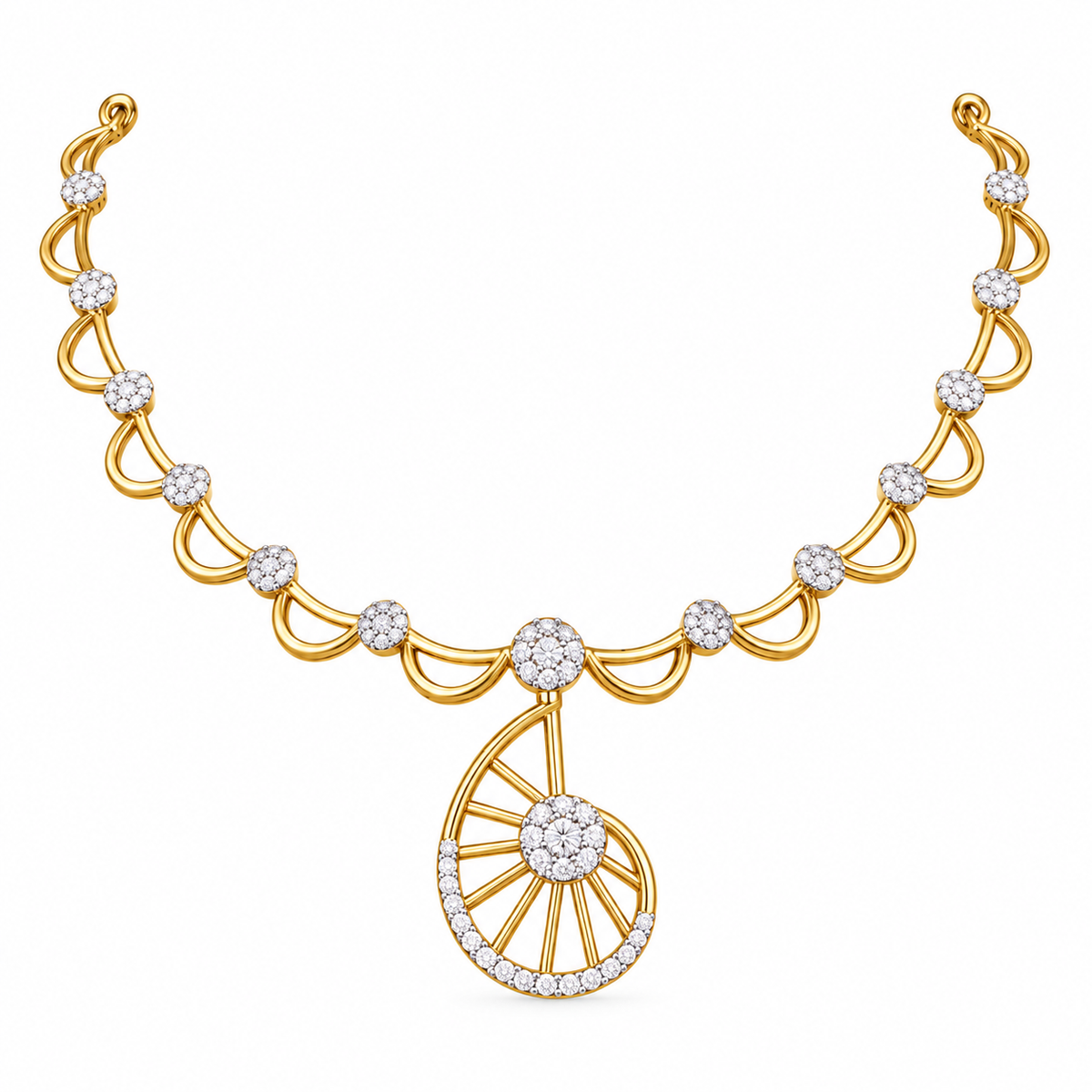 Aurelia Swirl 18KT Gold Necklace