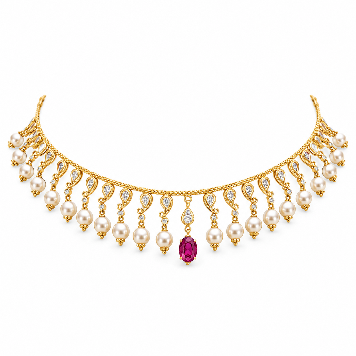Semi Precious Short Necklace