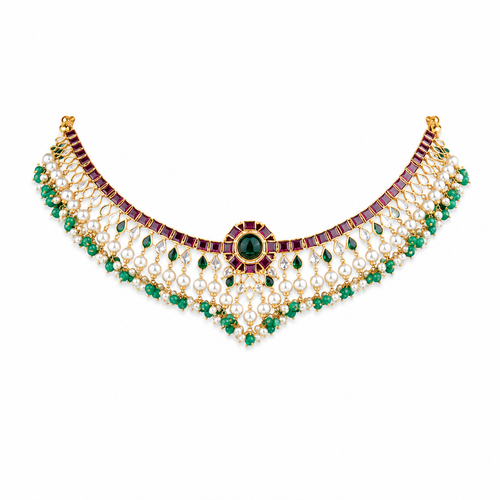 Semi Precious Short Necklace