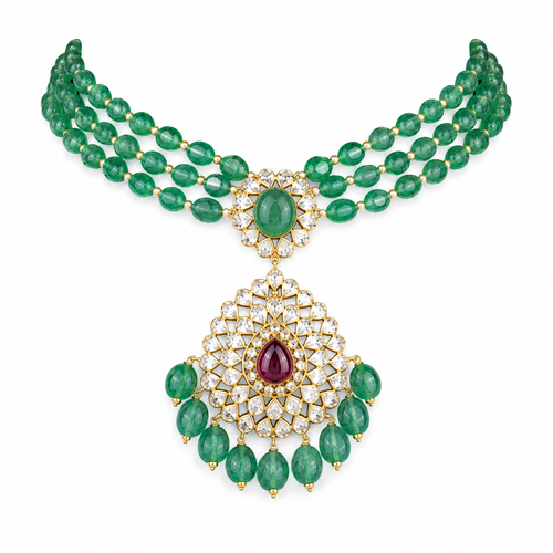 Semi Precious Beaded Necklace