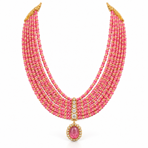 Ishani 22KT Gold Beaded Necklace