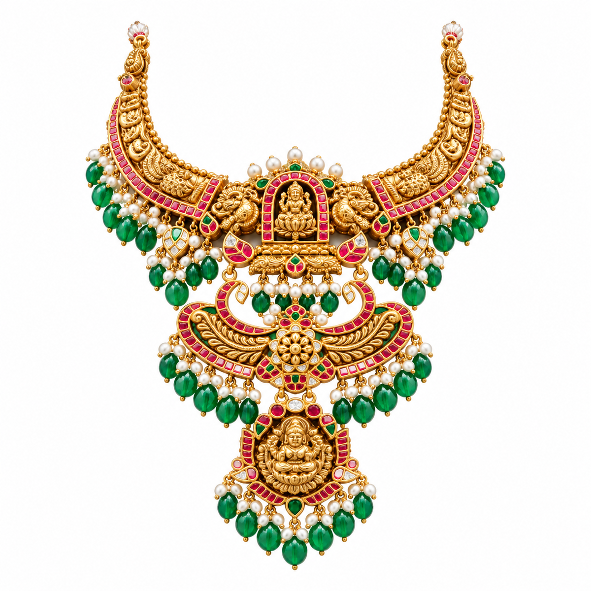 Bhavani 22KT Gold Kundan Necklace