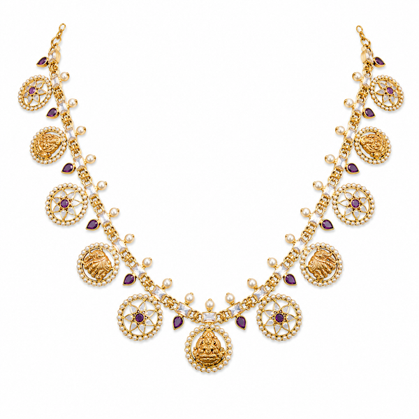 Sushobhana 22KT Gold Temple Short Necklace