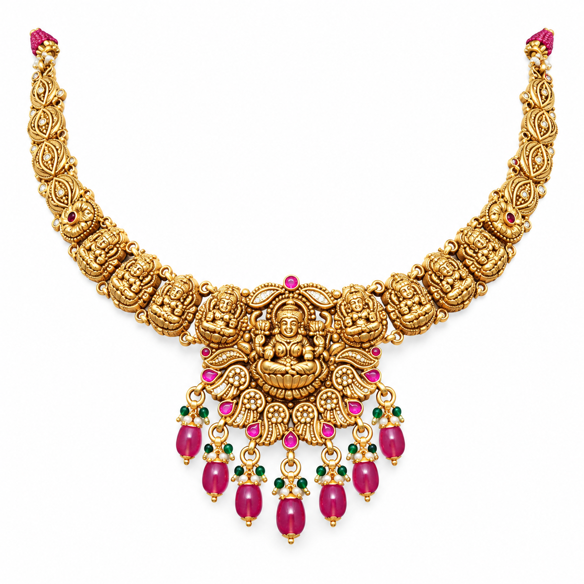 Padmika 22KT Gold Temple Necklace