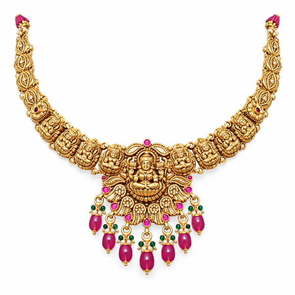 Padmika 22KT Gold Temple Necklace