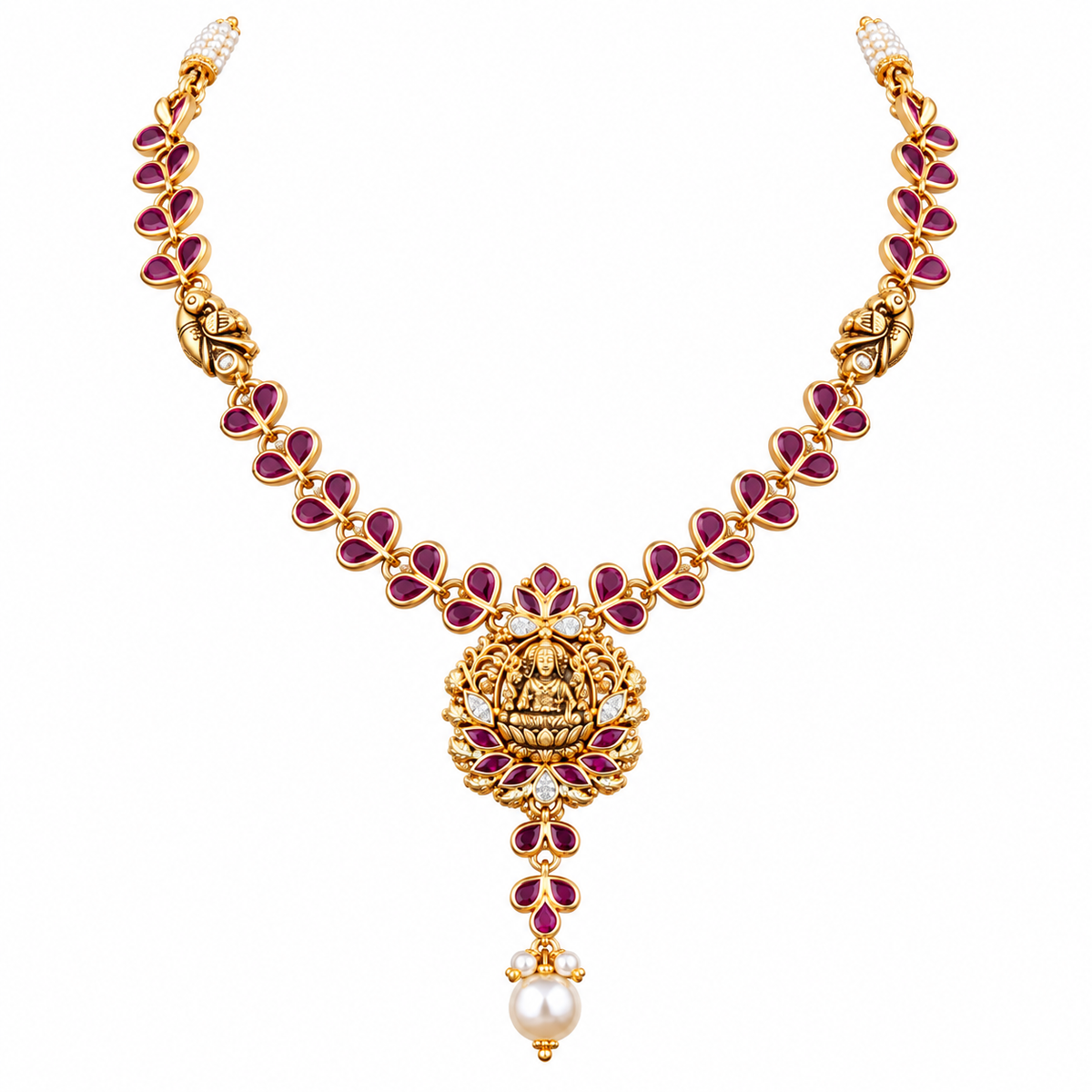 Maitreyi 22KT Gold Temple Necklace