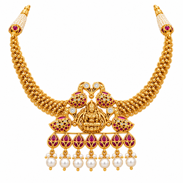 Lakshita 22KT Gold Temple Necklace