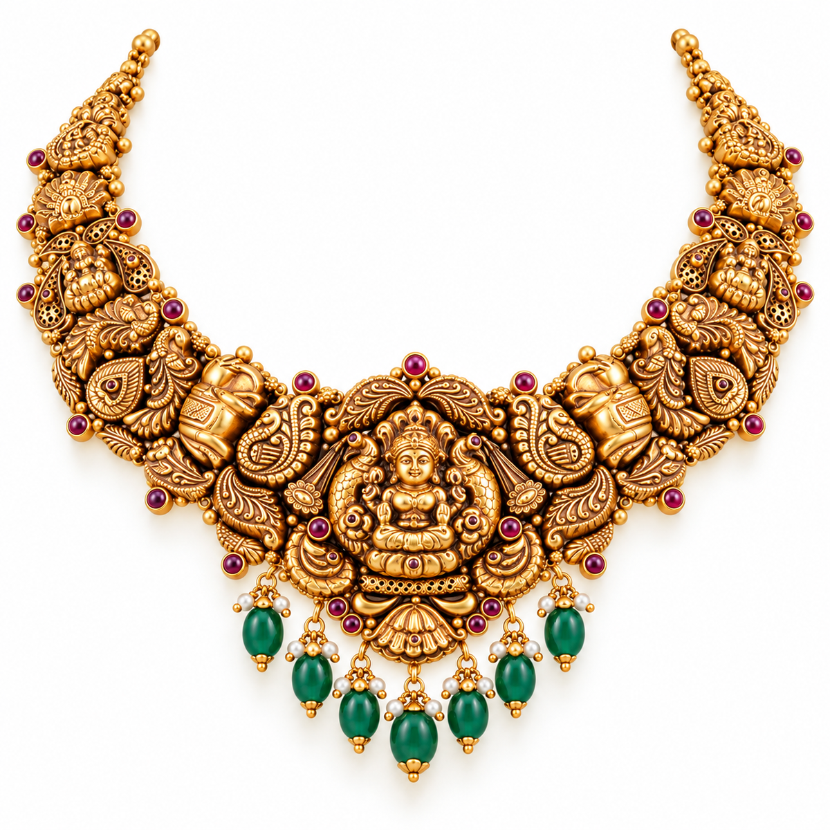 Dharini 22KT Gold Temple Necklace