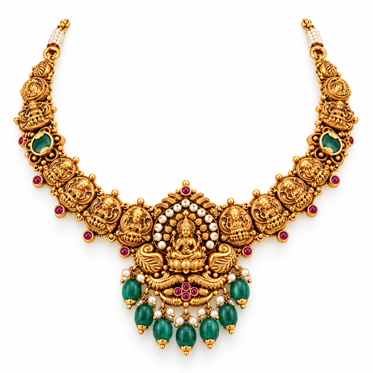 Mahi 22KT Gold Temple Necklace
