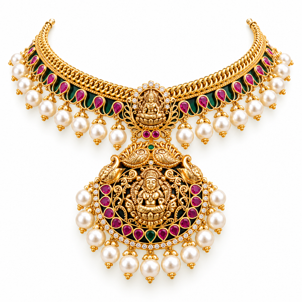 Gopika 22KT Gold Temple Necklace
