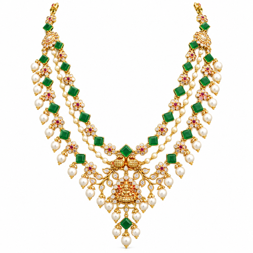 Janhavi 22KT Gold Temple Necklace