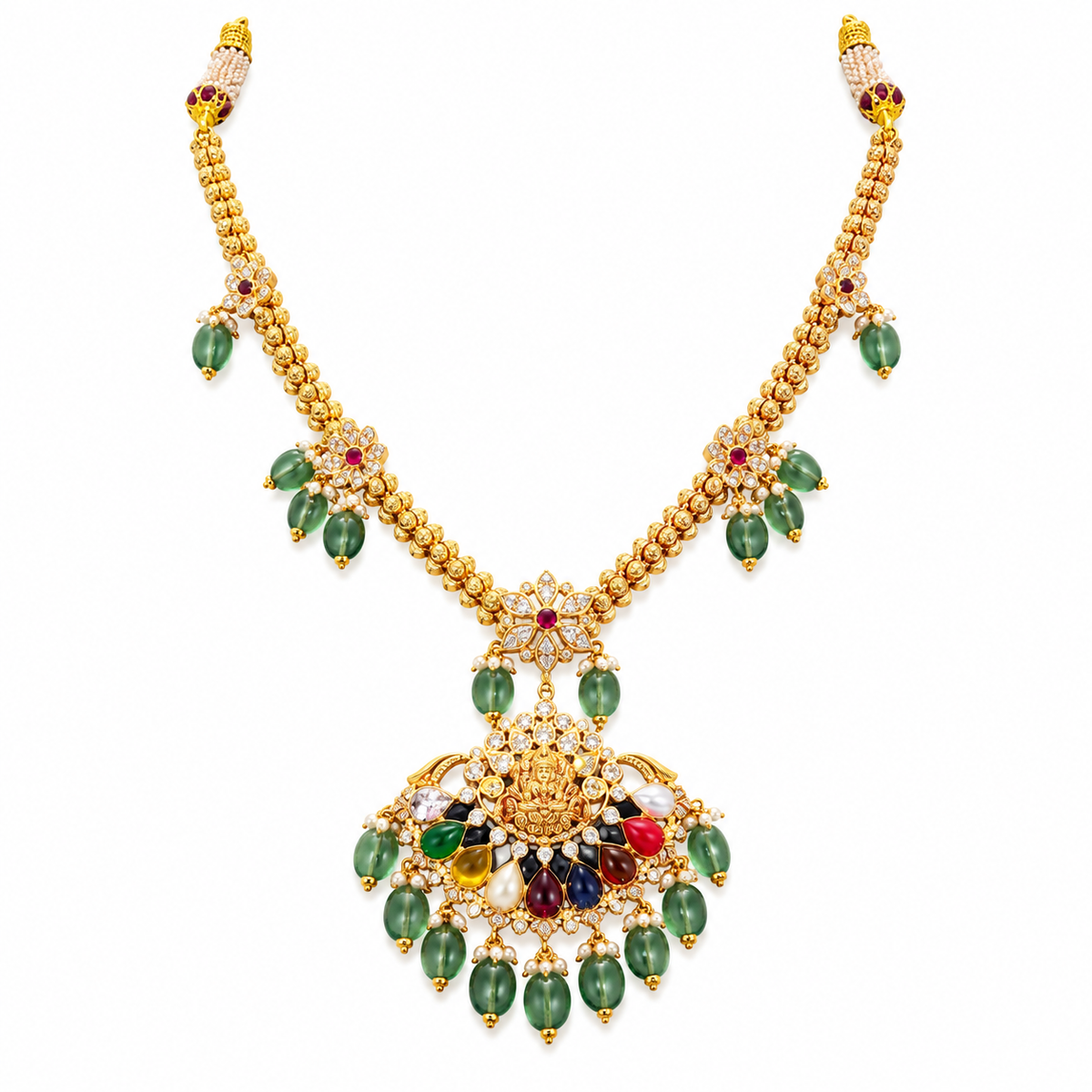 Haripriya 22KT Gold Temple Necklace