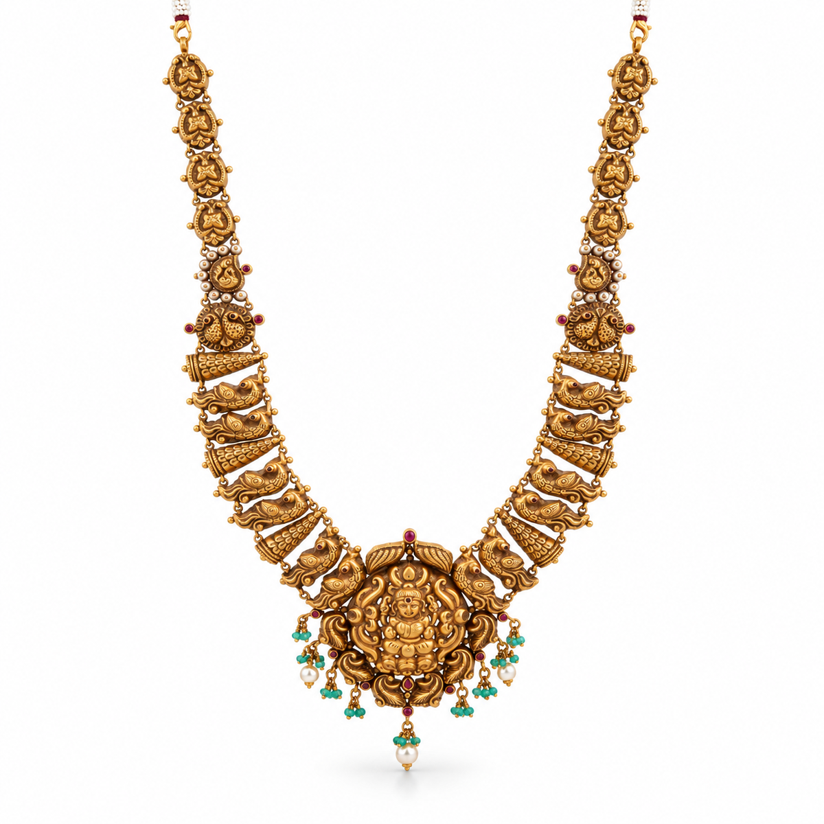 Sharada 22KT Gold Temple Necklace