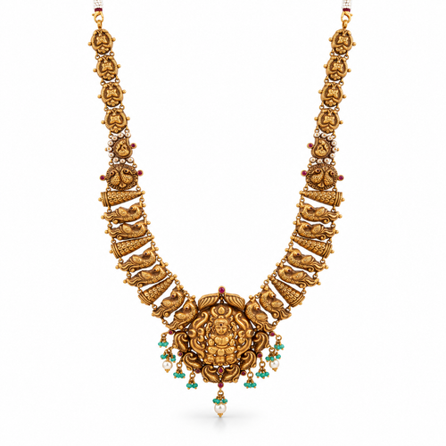 Sharada 22KT Gold Temple Necklace