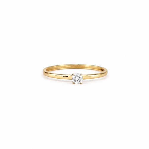 Solstice Solitaire 14KT Gold Lab Grown Diamond Ring