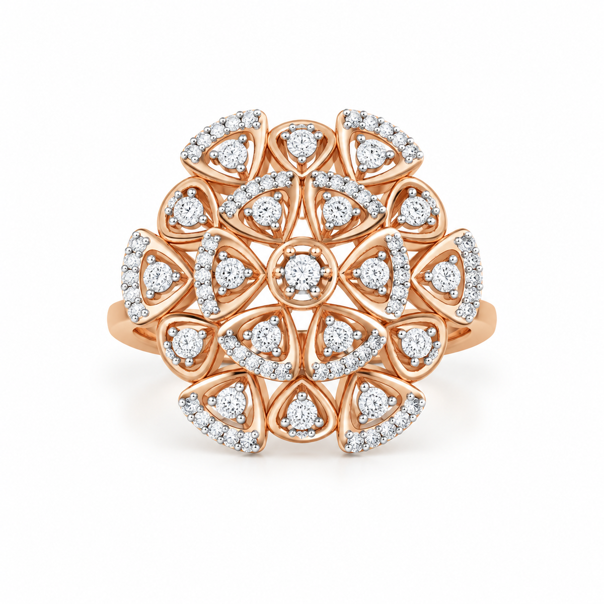 Sparkling Prism 14KT Gold Diamond Cocktail Ring