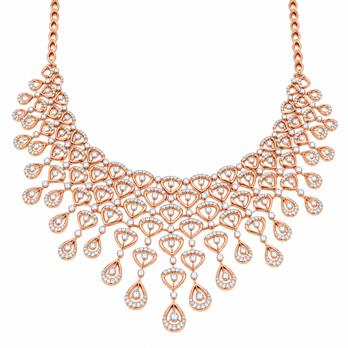 Sparkling Prism 14KT Gold Diamond Necklace