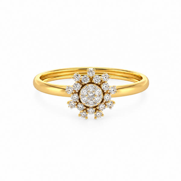 Sunrays 14KT Gold Diamond Ring