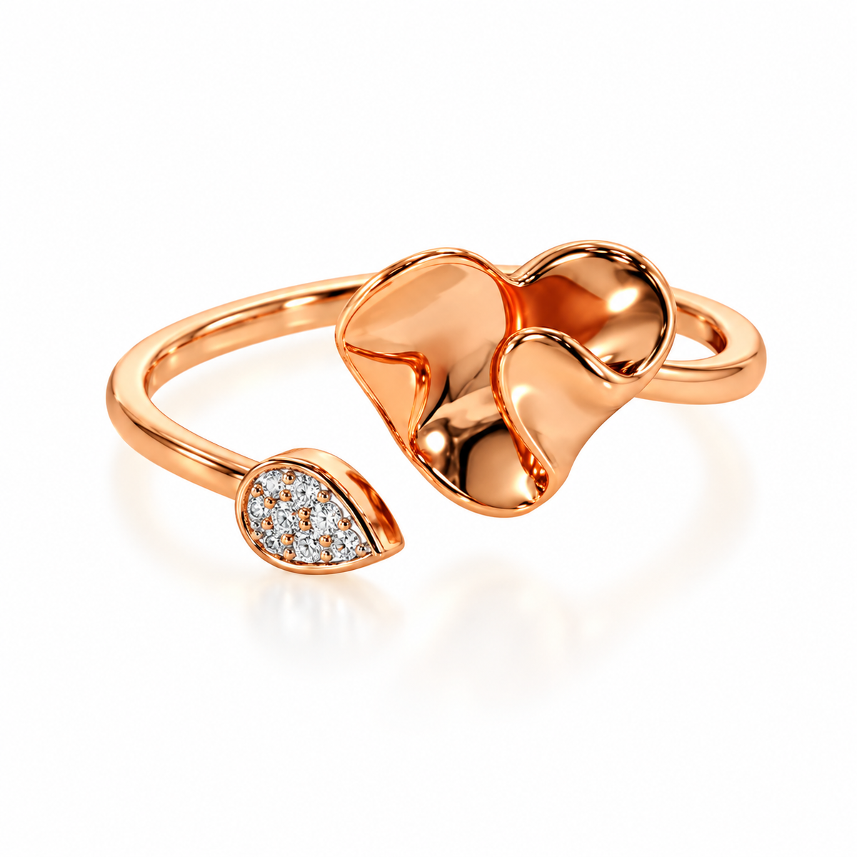 Sweetheart 14KT Gold Lab Grown Diamond Ring