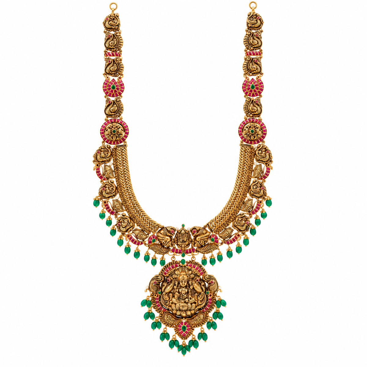Traditional Rohita 22KT Gold Temple Necklace