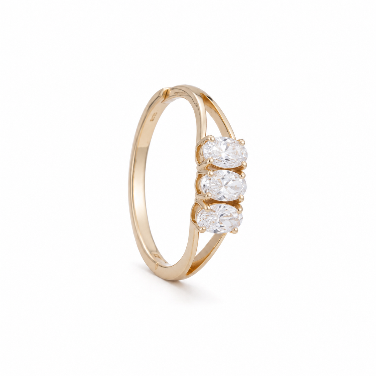 Tri Oval Lab Grown Diamond Ring