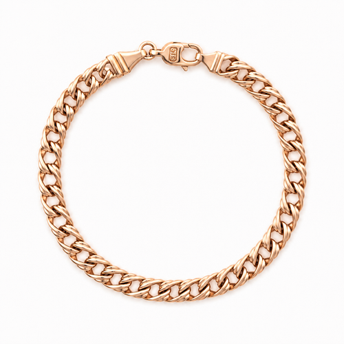 Twisted 18KT Gold Cuban Chain Bracelet