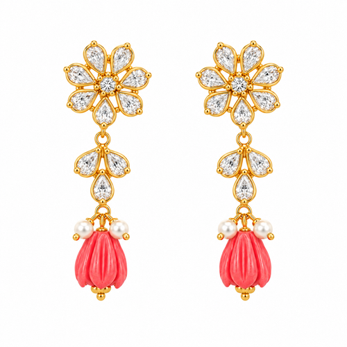 Vasanti 22KT Gold Dangle Earrings