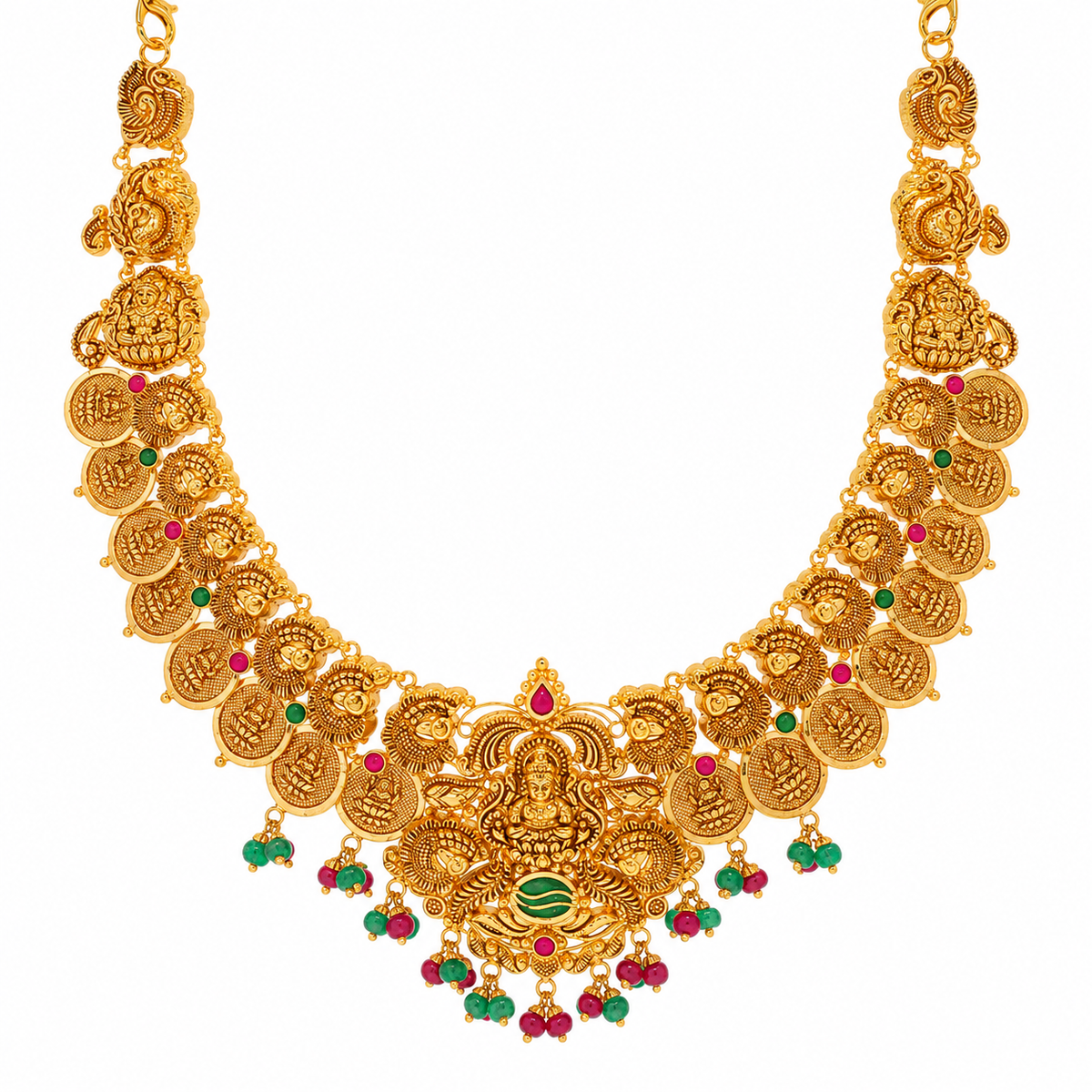 Vasanti Coin 22KT Gold Temple Necklace
