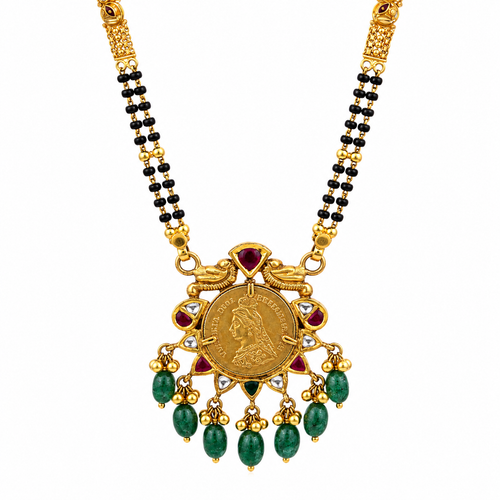 Victoria 22KT Gold Kundan Mangalsutra