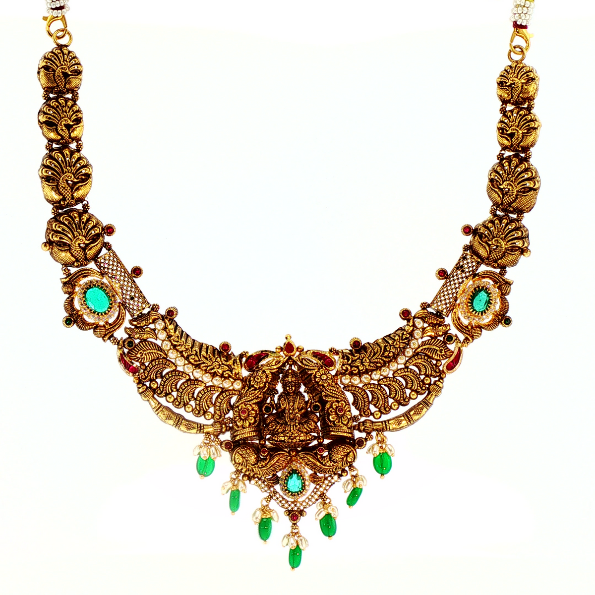 Yuvika 22KT Gold Temple Necklace