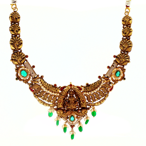 Yuvika 22KT Gold Temple Necklace