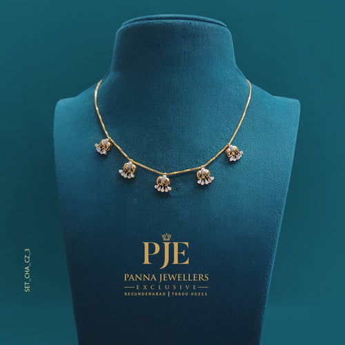 Semi Precious Station Necklace