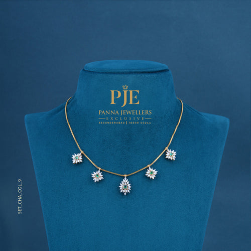 Semi Precious Station Necklace