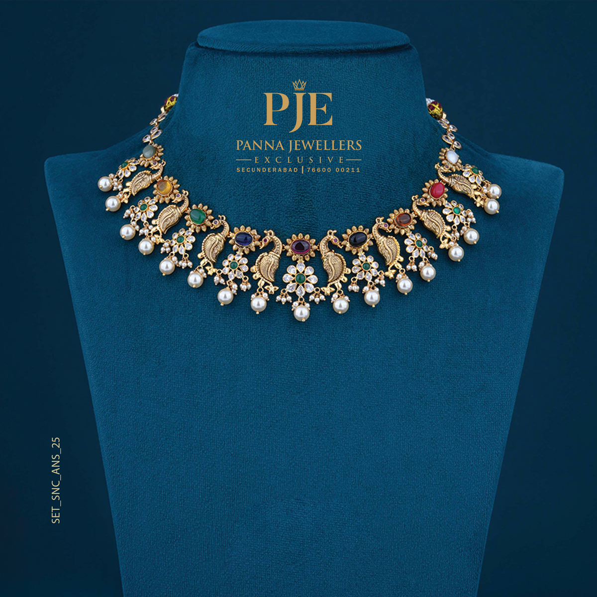 Semi Precious Short Necklace
