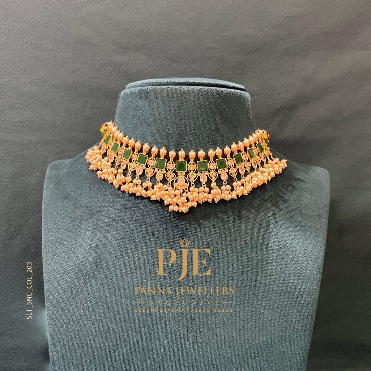 Semi Precious Short Necklace