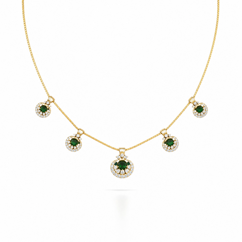 Semi Precious Station Necklace
