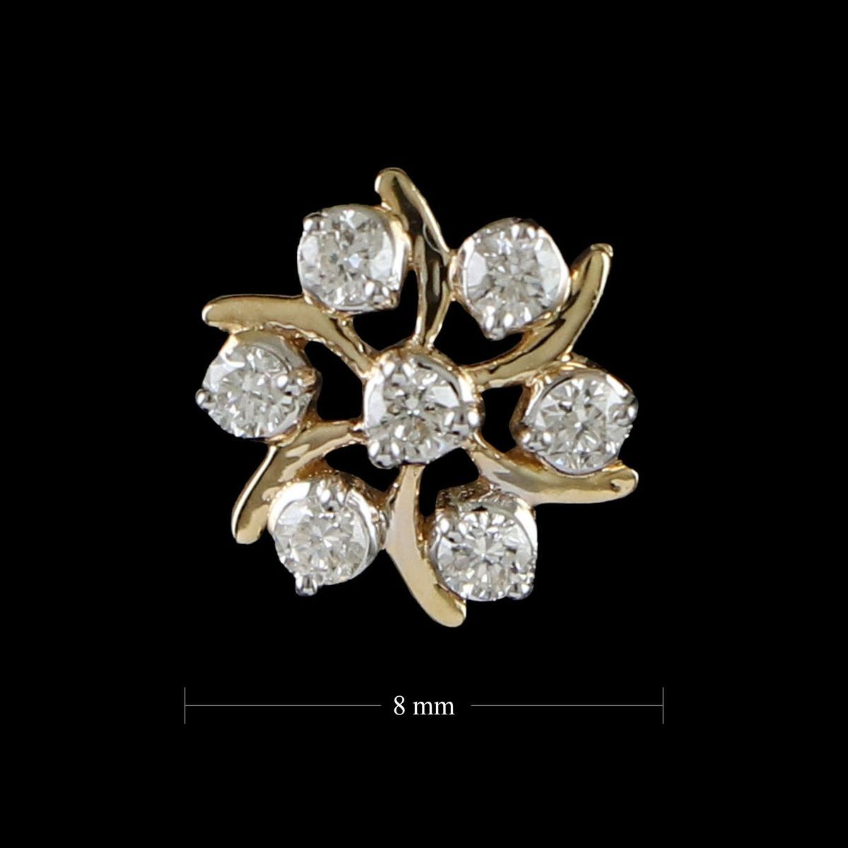 18 KT GOLD DIAMOND NOSEPIN
