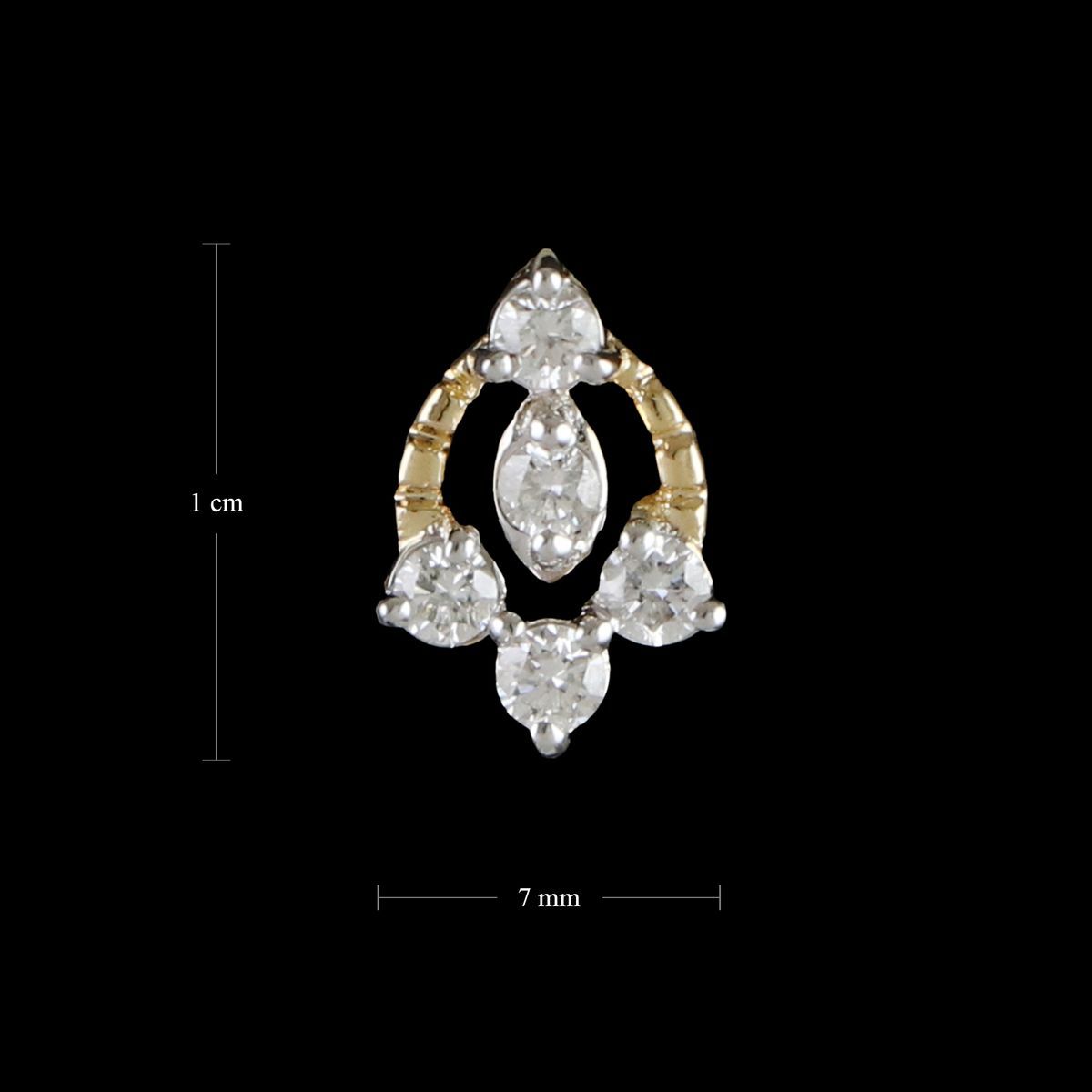 18 KT ROSE GOLD DIAMOND NOSEPIN