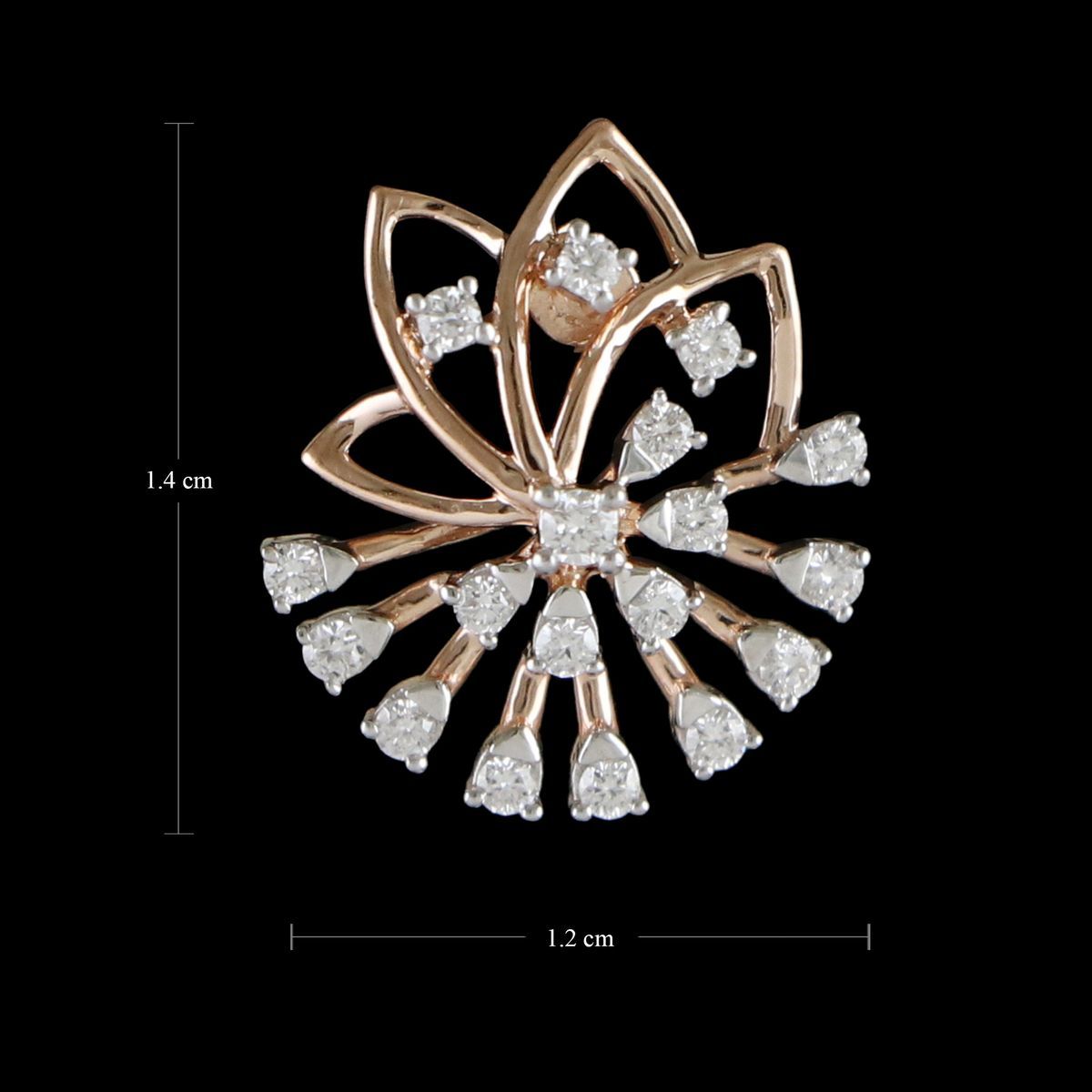 18 KT ROSE GOLD DIAMOND STUD