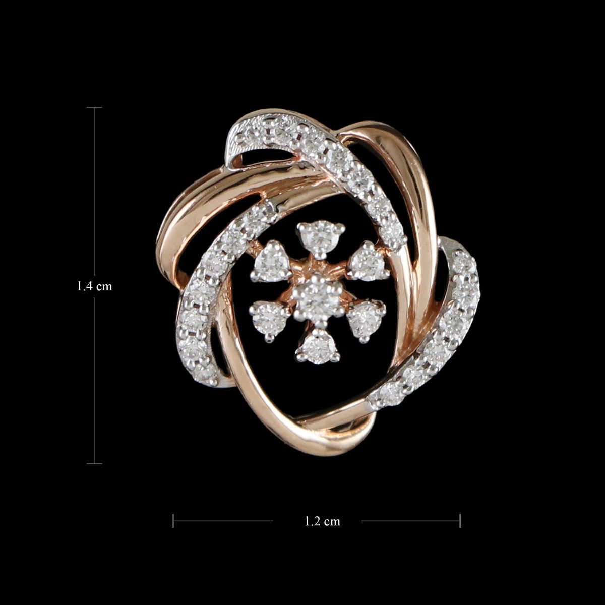 18 KT ROSE GOLD DIAMOND STUD