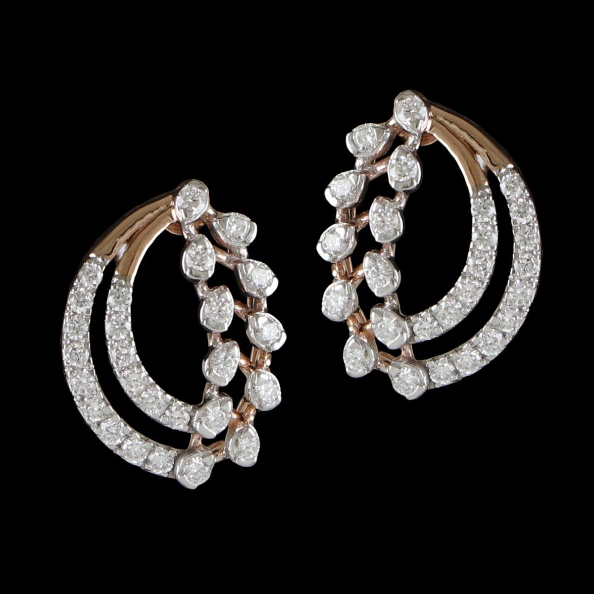 18 KT ROSE GOLD DIAMOND STUD