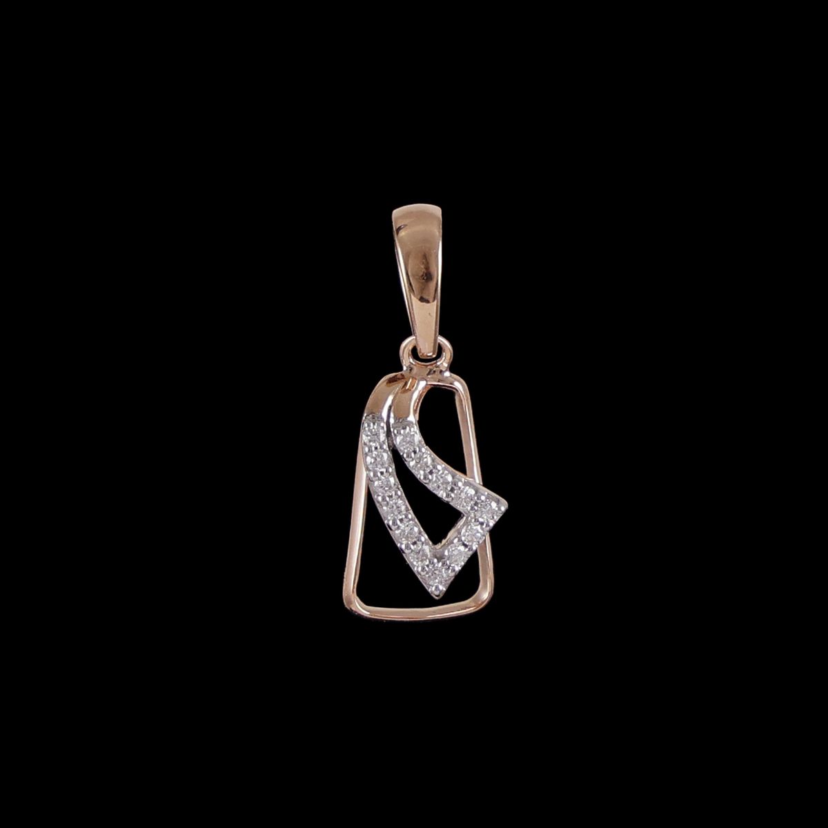 18 KT ROSE GOLD DIAMOND PENDENT