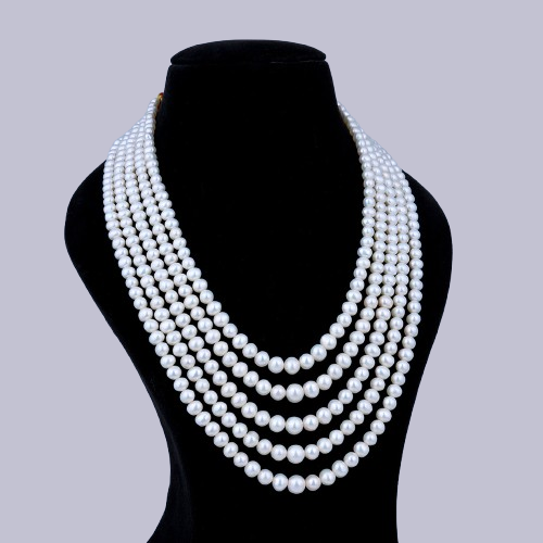 Statement 5-Layer Pearl Necklace