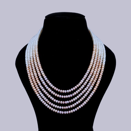 Luxury 5-Layer Shaded Pearl Necklace