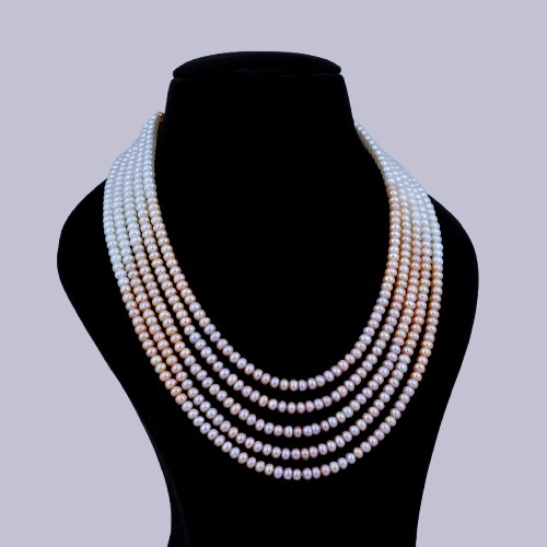 Luxury 5-Layer Shaded Pearl Necklace