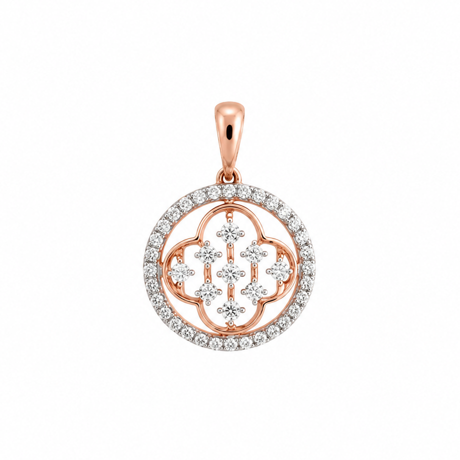 Adorable Flora 18KT Gold Diamond Pendant