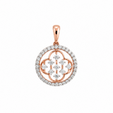 Adorable Flora 18KT Gold Diamond Pendant