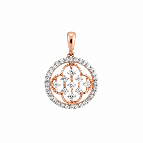 Adorable Flora 18KT Gold Diamond Pendant
